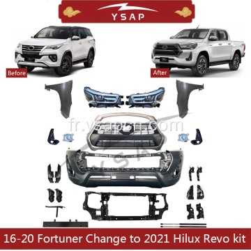 16-20 mise à niveau de Fortuner au kit Hilux Revo 2021